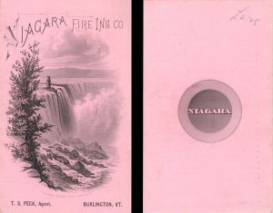 Advertising Card for Niagara Fire Insurance Company dated 1881 -  Insurance