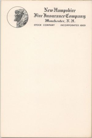 New Hampshire Fire Insurance Company Note Pad -  Insurance