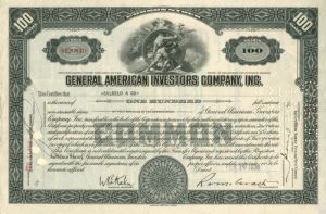 General American Investors Co., Inc. - Stock Certificate