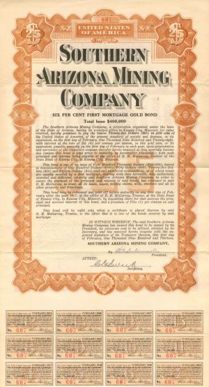 Southern Arizona Mining Co. - Bond