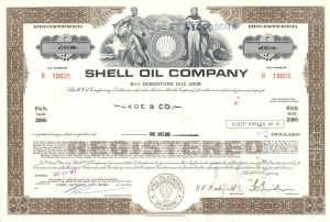 Shell Oil Co. - $1,000,000 Denominated 1977-1979 dated Oil Bond