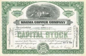 Magma Copper - Stock Certificate