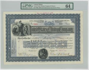 United States Mining Co. - 1899-1910 dated Mining Stock Certificate