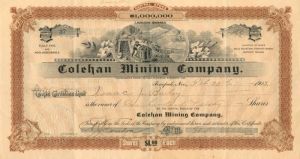 Colehan Mining Co. - Stock Certificate