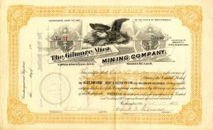 Gilmore Mica Mining Co. - Stock Certificate
