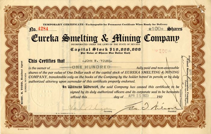 Eureka Smelting and Mining Co.