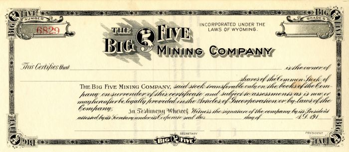 Big Five Mining Co.