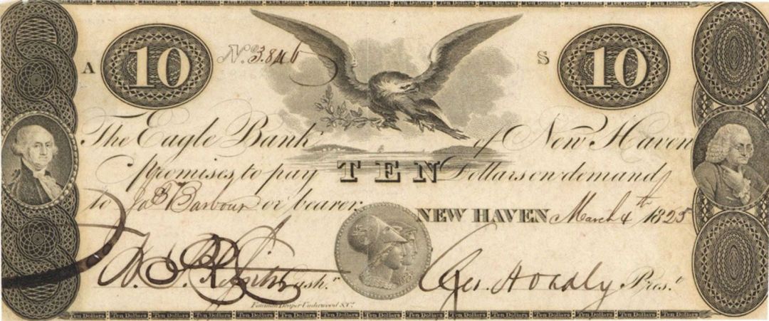 Eagle Bank of New Haven $10 - Obsolete Notes