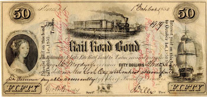 Columbus and Lake Erie Railroad Co. - Bond