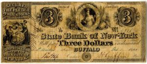 State Bank of New York 1840 dated Obsolete Note - Currency
