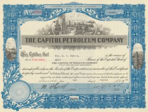 Capitol Petroleum Co. - Stock Certificate (Uncanceled)