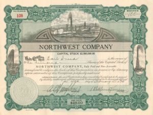 Northwest Co. - Stock Certificate