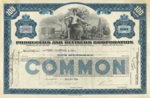 Producers and Refiners Corporation - Stock Certificate