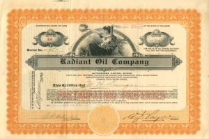 Radiant Oil Co. - Stock Certificate