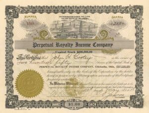 Perpetual Royalty Income Co. - Stock Certificate