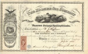 Hosmer Oil Co. - 1864 dated Stock Certificate