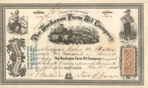 Buchanan Farm Oil Co. - 1864 dated Stock Certificate (Uncanceled)