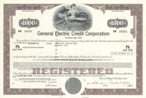 General Electric Credit Corp. - 1976 dated $1,000 Bond