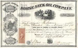 Horse Neck Oil Co. - 1864 dated Stock Certificate (Uncanceled)