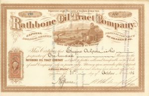 Rathbone Oil Tract Co. - 1866 dated Stock Certificate (Uncanceled)