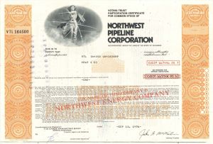 Northwest Pipeline Corp. -  1976-1978 dated Stock Certificate