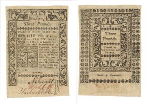 3 Pounds - FR RI-301 - May 1786 - Colonial Paper Money