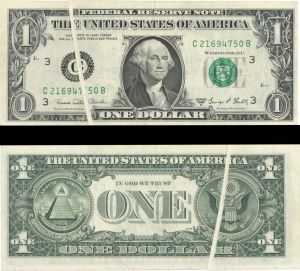 $1 Gutter Fold - 1969D dated Paper Money Error