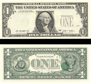 $1 2nd Printing at Back - 2009 dated Paper Money Error