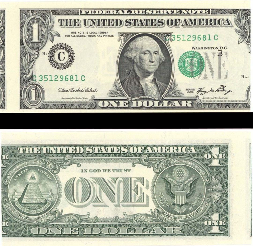 $1 Printed Shift - 2006 dated Paper Money Error