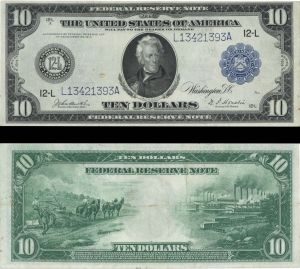 Federal Reserve Note - FR-950 - 1914 dated U.S. Paper Money