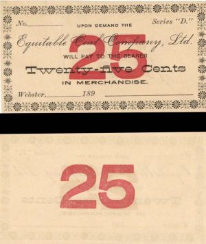 Twenty Five Cents U.S. Paper Money - 1890's dated