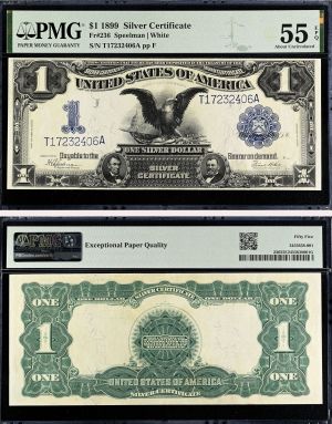 1 Dollar Large Size Note - FR. 236 - 1899 dated Silver Certificate - PMG Grade 55 - United States Paper Money