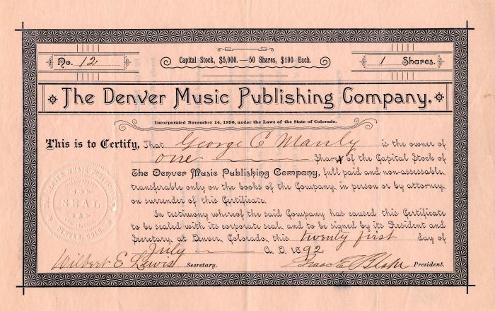 Denver Music Publishing Co.