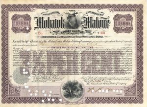 Mohawk and Malone Railway Co. Issued to Henry Phipps of New York - 1903 dated $10,000 Bond