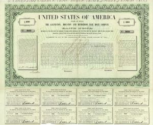 Galveston, Houston and Henderson Rail Road Co. (Uncanceled) - 1855 dated $200 Land & Railway Bond