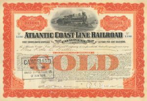 Atlantic Coast Line Railroad Co. - $10,000 Bond