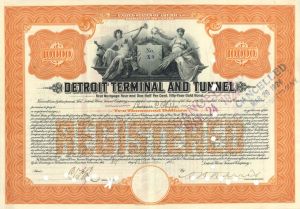 Detroit Terminal and Tunnel - $10,000 1911 or 1914 dated Bond