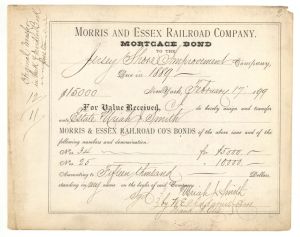 Morris and Essex Railroad Co. - #2 or #3 Mortgage Bond dated 1879