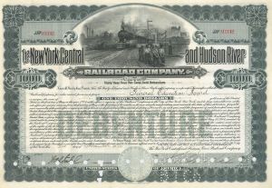 New York Central and Hudson River Railroad Co. - 1930 dated $1,000 Railway Gold Bond