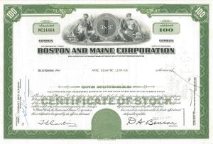 Boston and Maine Corporation - Stock Certificate