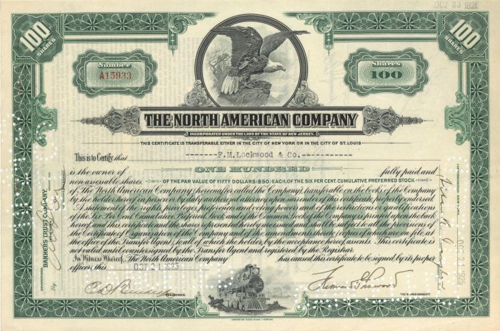 North American Co. - Stock Certificate