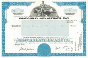 Fairchild Industries, Inc. - Stock Certificate