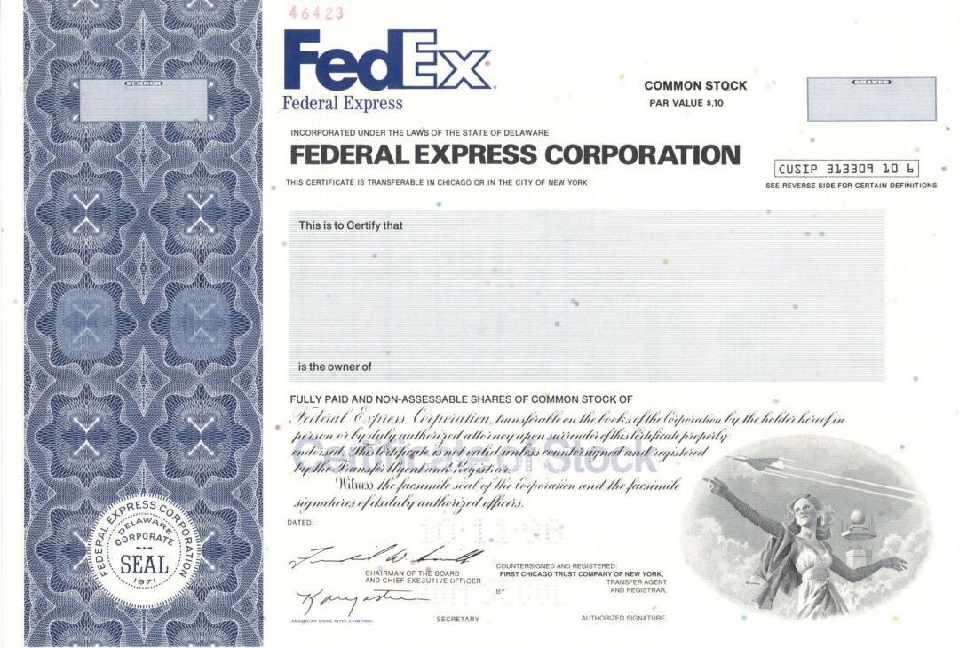 Federal Express Corporation (FedEx) - Specimen Stock