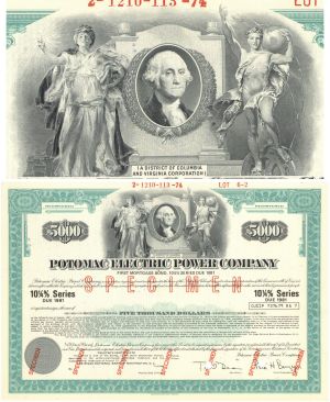 Potomac Electric Power Co. - PEPCO - Specimen Bond