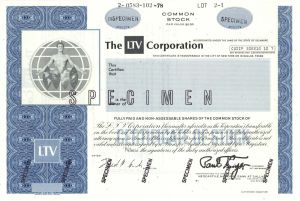 LTV Corp. - Specimen Stock Certificate