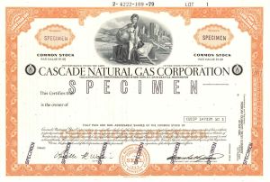 Cascade Natural Gas Corp. - Specimen Stock Certificate