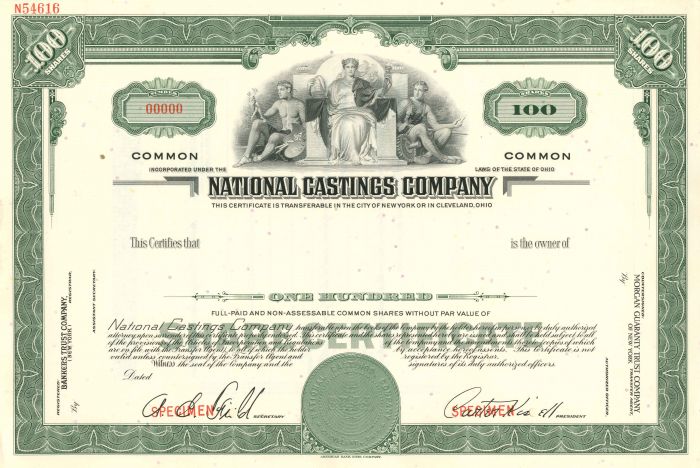 National Castings Co. - Stock Certificate