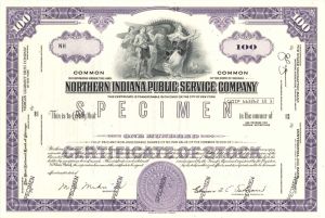 Northern Indiana Public Service Co. - Utility Specimen Stock Certificate