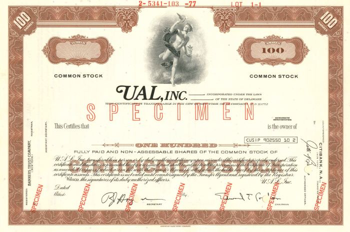 UAL, Inc. - Stock Certificate