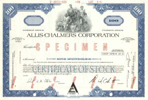 Allis-Chalmers Corp. - Specimen Stock Certificate